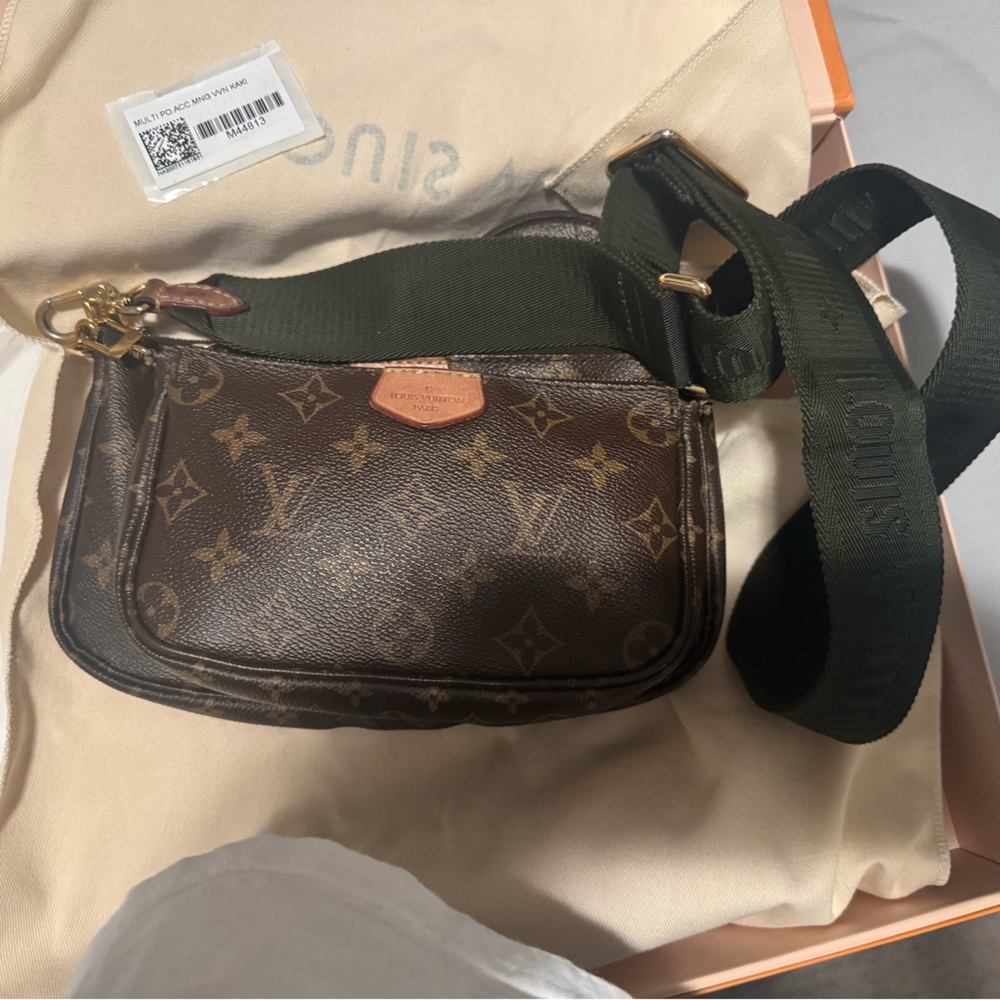 Louis Vuitton Monogram Brown Crossbody Bag with receipt